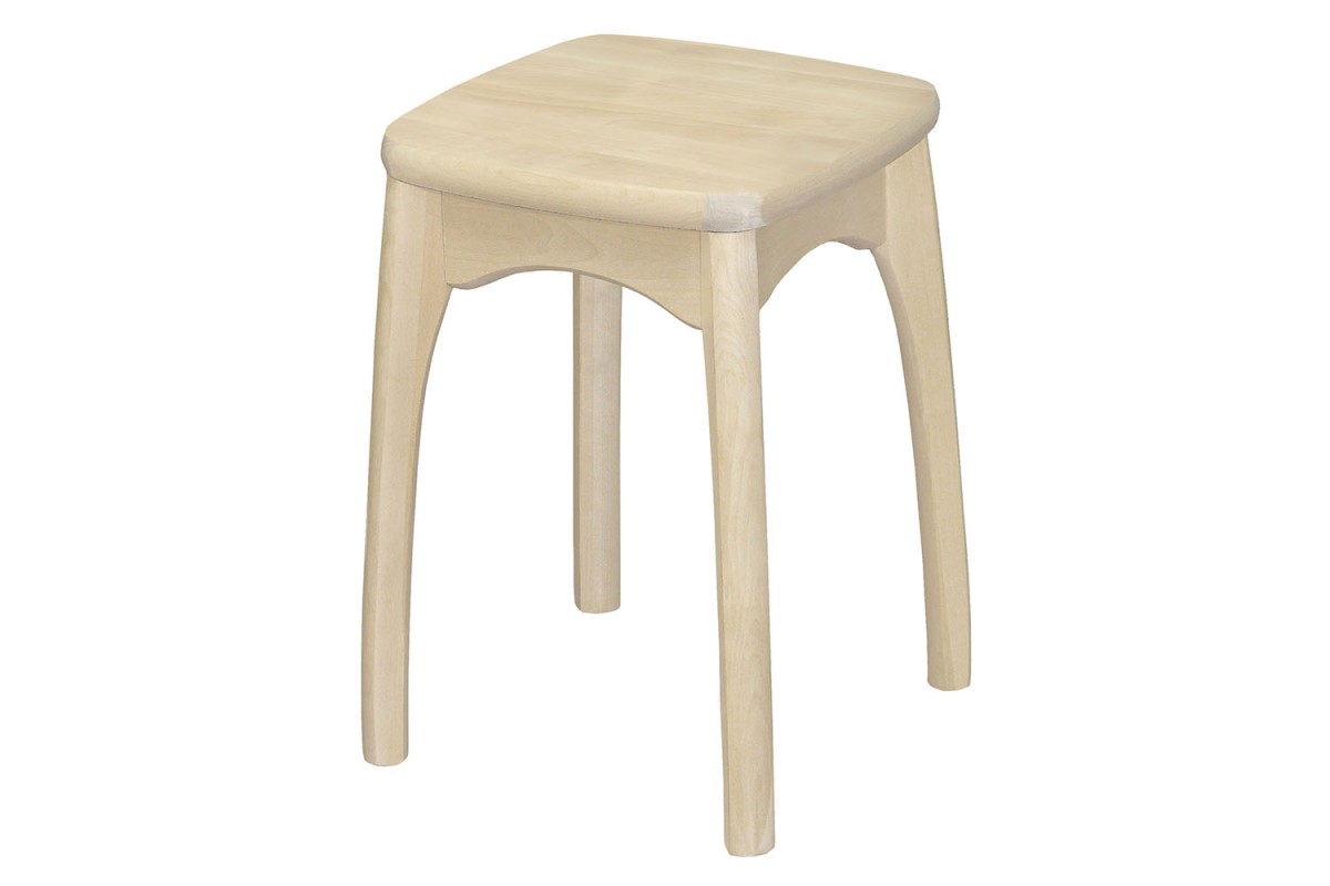 Табурет с фигурной ножкой бочонок из массива  Элегия