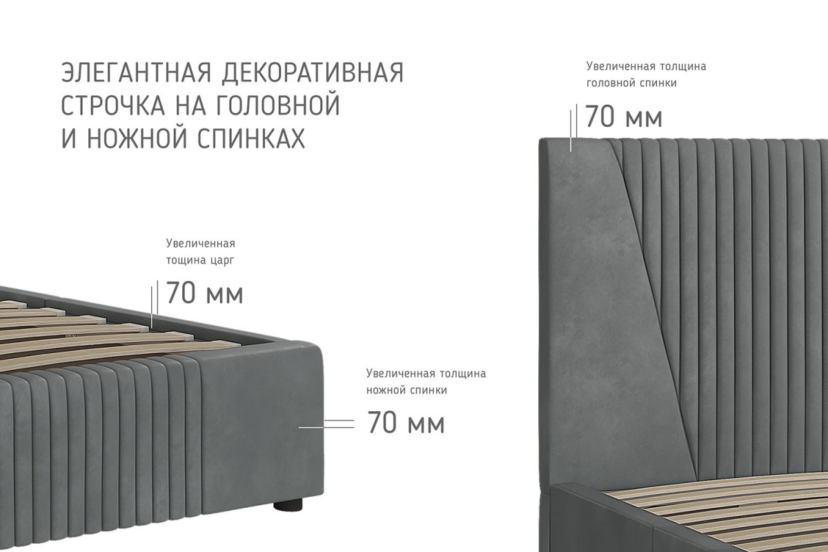 Кровать Нельсон (Геометрия) БРАВОмебель