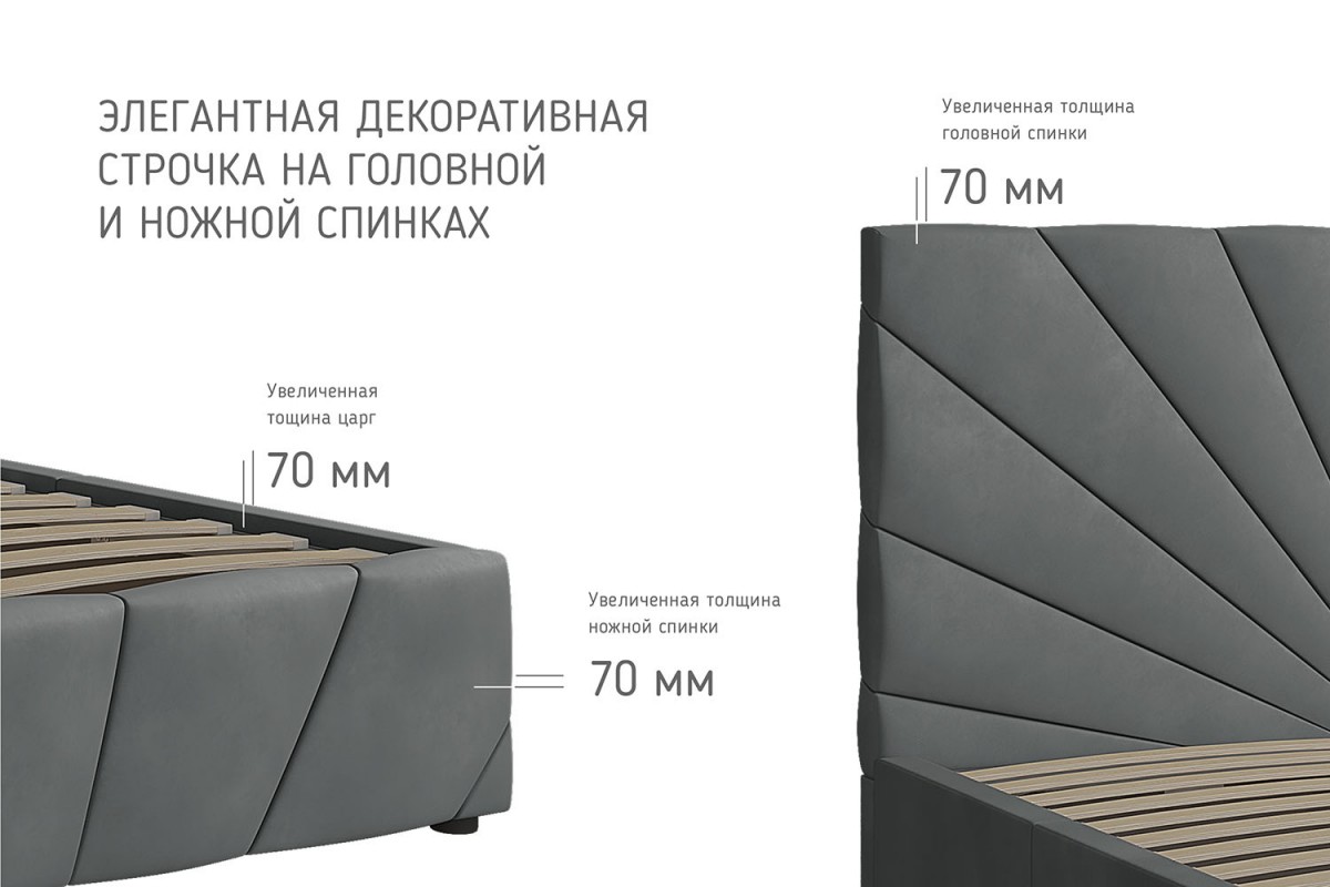 Кровать Нельсон (Лучи) БРАВОмебель