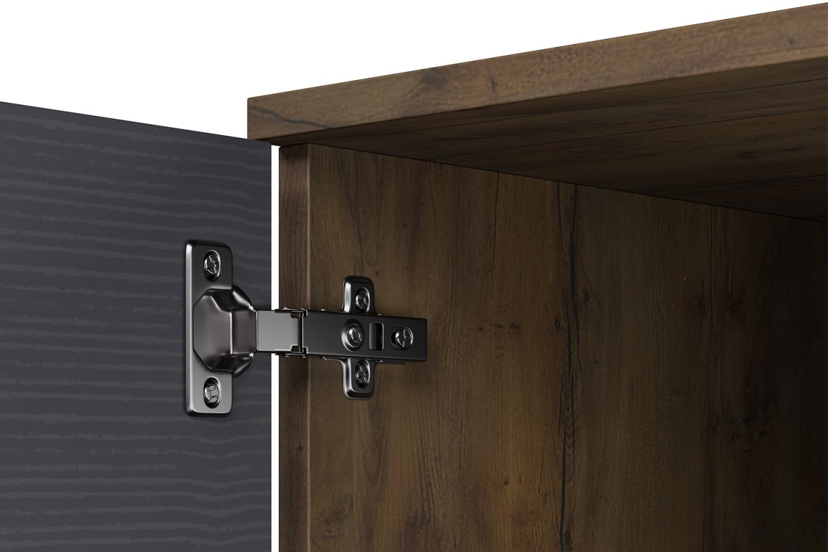 Куба шкаф с зеркалом ШР-4 БРАВОмебель таксус/вольфрам