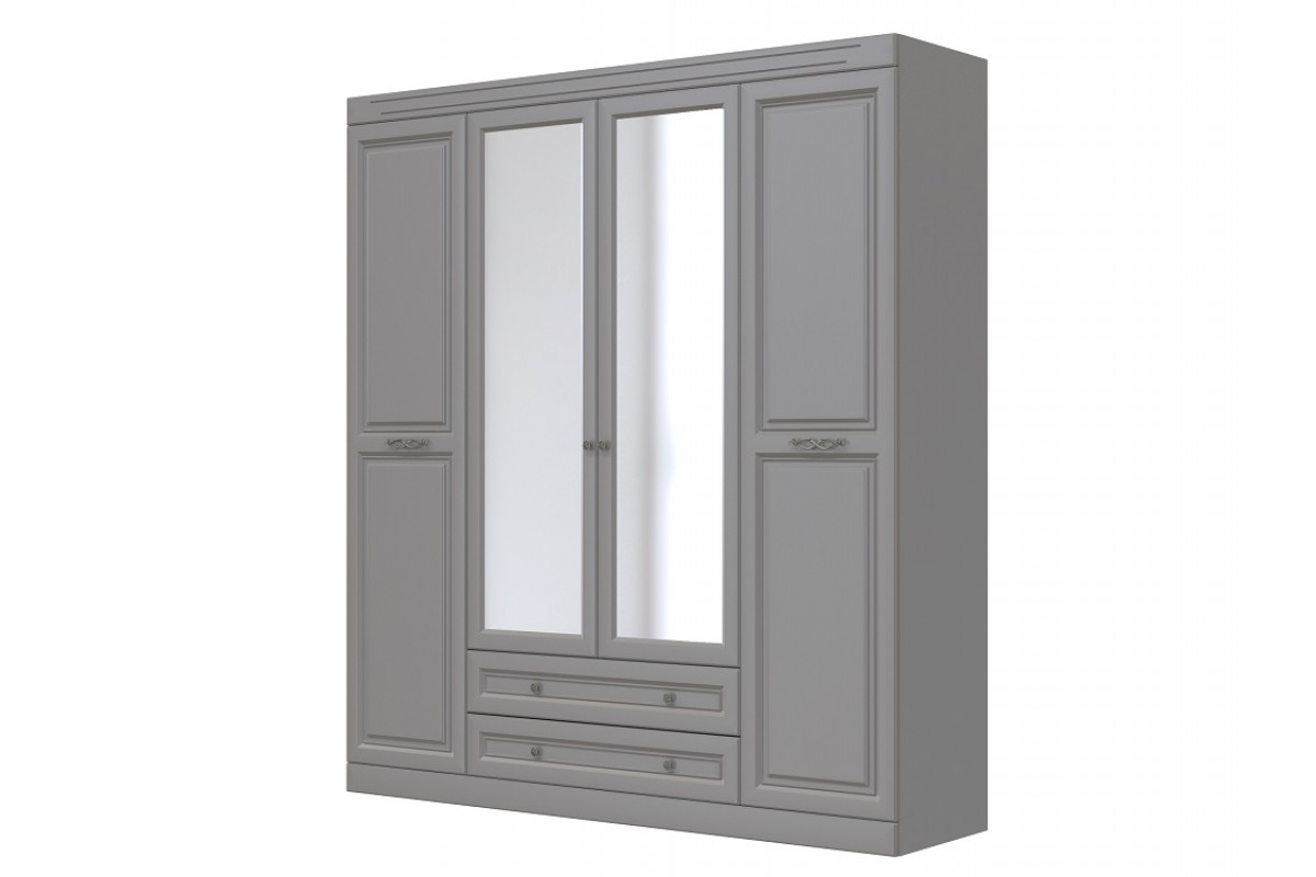 Олимп шкаф для одежды ШР-4 БРАВОмебель антрацит