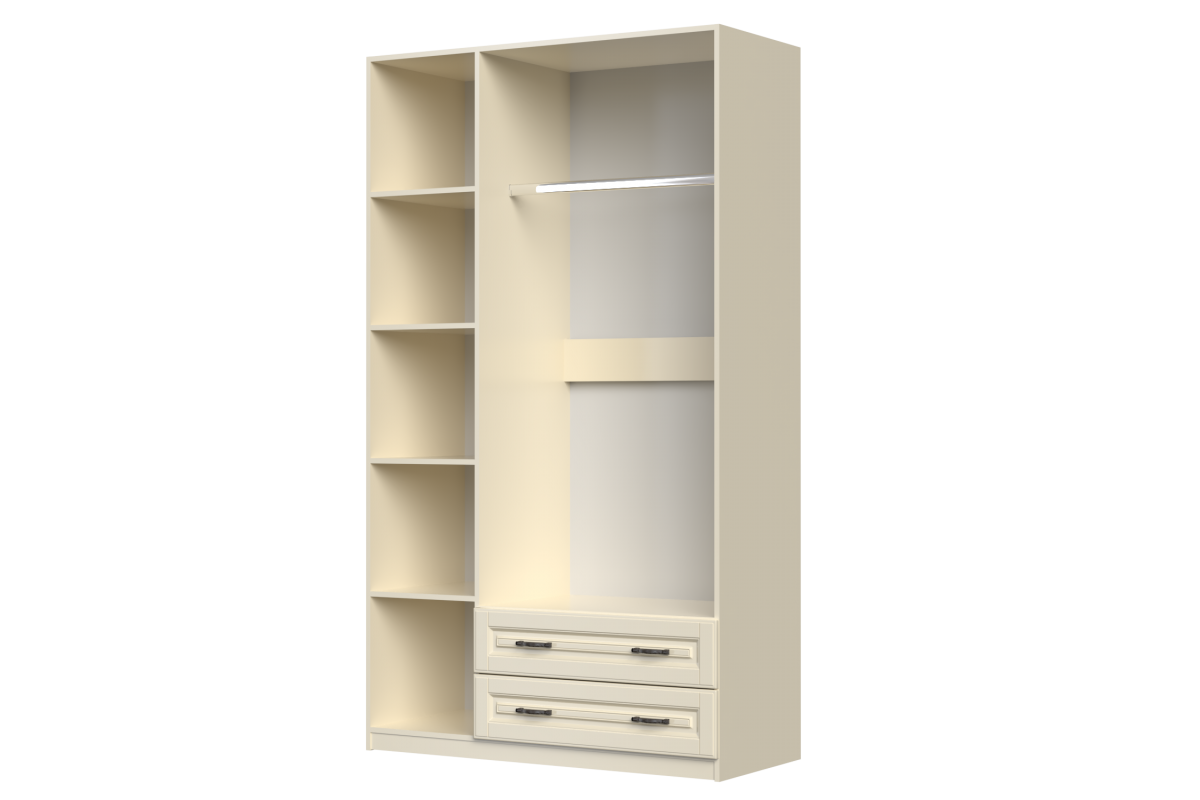 Кантри шкаф ШР-3 БРАВОмебель слоновая кость