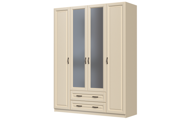 Кантри шкаф ШР-4 БРАВОмебель слоновая кость