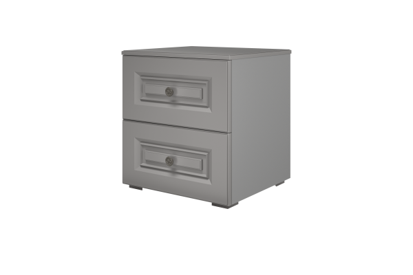 Олимп тумба прикроватная 2 ящика БРАВОмебель антрацит